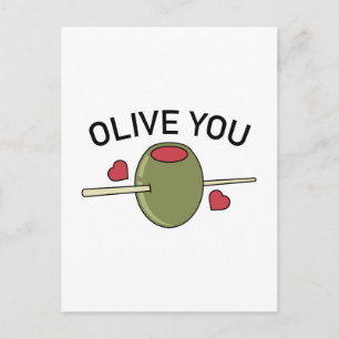 Olive You Postkarte
