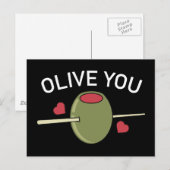Olive You Postkarte (Vorne/Hinten)