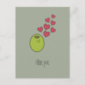 "Olive You!" Postkarte (Vorderseite)