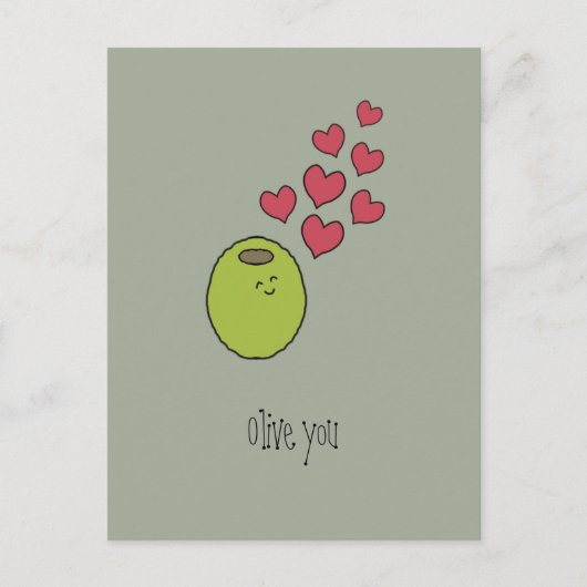 "Olive You!" Postkarte (Vorderseite)