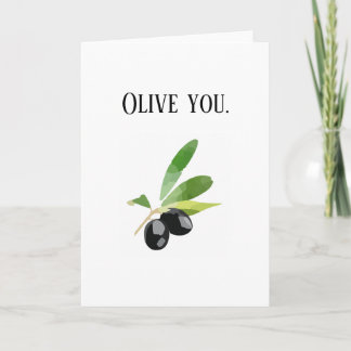 Olive You Romantik Card Karte