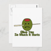 Olive you so viel postkarte (Vorne/Hinten)