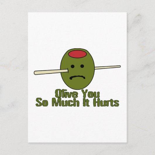 Olive you so viel postkarte (Vorderseite)