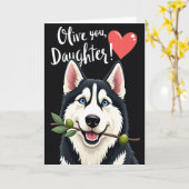 Olive You Tochter Karte mit Thema (Gelbe Blume)