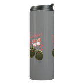 Olive You Two Olive Hearts Thermosbecher (Nach links gedreht)