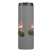 Olive You Two Olive Hearts Thermosbecher (Rückseite)