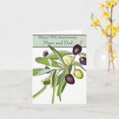 Olive zum 59. Hochzeitstag Karte (Gelbe Blume)
