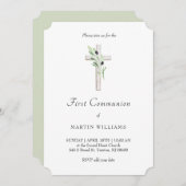 Olive-Zweig Katholische Erstkommune des Heiligen K Einladung (Vorne/Hinten)