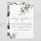 Olive-Zweige der Wasserfarbe Änderung der Pläne Ho Ankündigung (Vorne/Hinten)