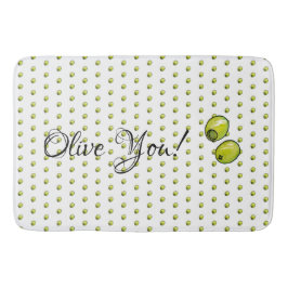 Olivegrün Badematte