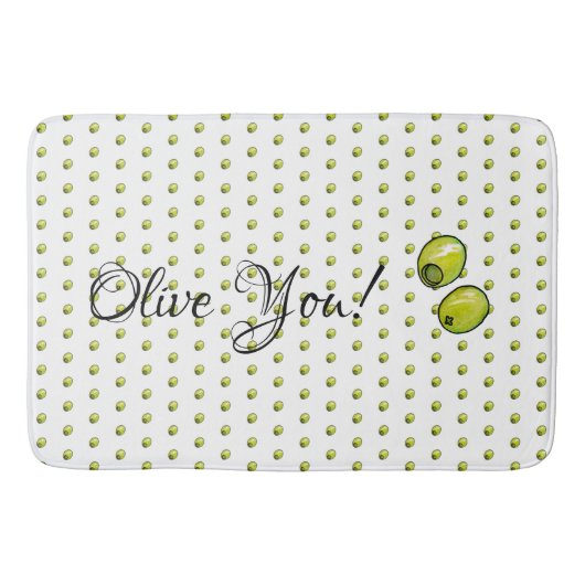 Olivegrün Badematte (Vorderseite)