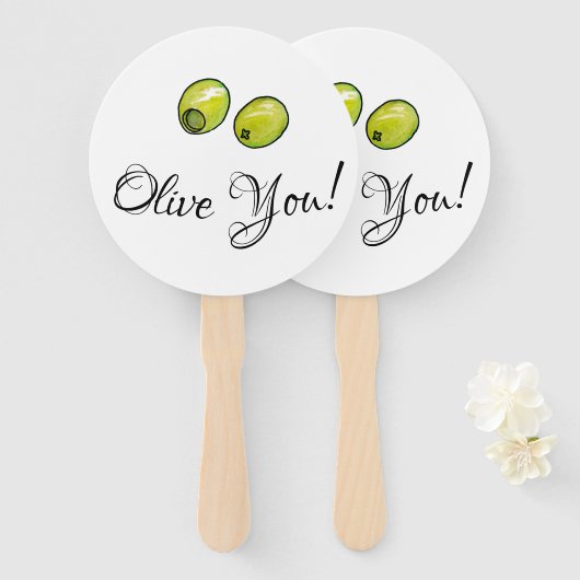 Olivegrün Fächer (Vorne und Hinten)