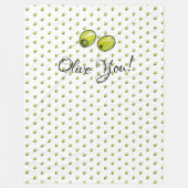 Olivegrün Fleecedecke (Vorderseite)