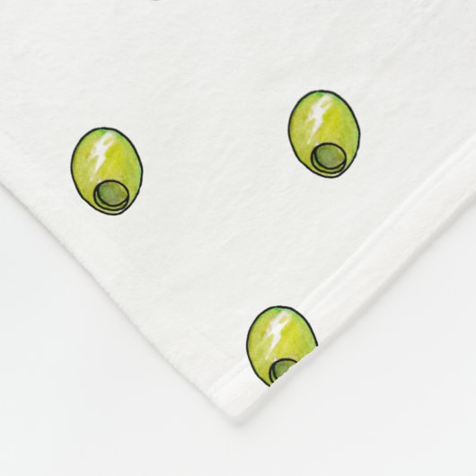 Olivegrün Fleecedecke (Ecke)