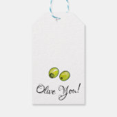 Olivegrün Geschenkanhänger (Rückseite)