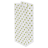 Olivegrün Geschenktüte Für Weinflaschen (Rückseite Schrägansicht)