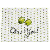 Olivegrün Große Geschenktüte (Vorderseite)