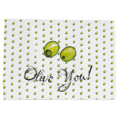 Olivegrün Große Geschenktüte (Rückseite)