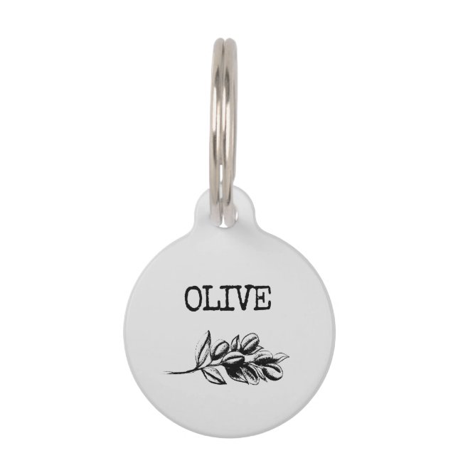 Olivegrün Haustiermarke (Vorderseite)