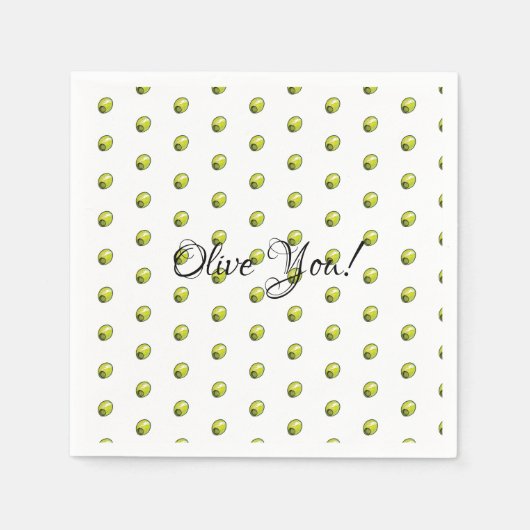 Olivegrün Serviette (Vorderseite)