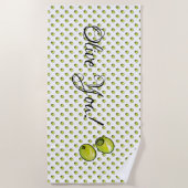Olivegrün Strandtuch (Vorderseite)
