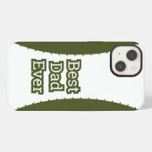 Olivegrünes Best-Dad-Ever-iPhone-Case iPhone Hülle (Rückseite (Horizontal))