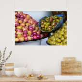 Oliven auf dem Markt Poster (Küche)