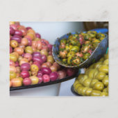 Oliven auf dem Markt Postkarte (Vorderseite)