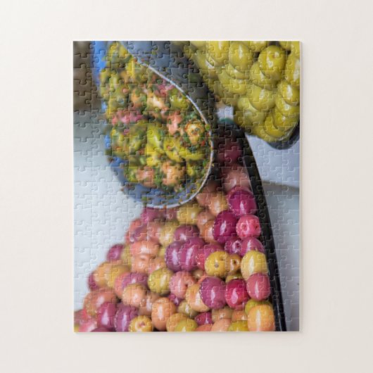 Oliven auf dem Markt Puzzle (Vertikal)