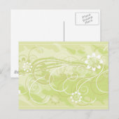 Oliven-Blume Postkarte (Vorne/Hinten)