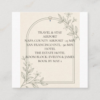 Oliven botanische Destination Hochzeit Reise-Einla Begleitkarte