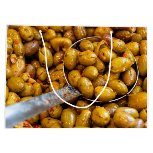 Oliven der Sorte Nocellara Etnea Große Geschenktüte (Rückseite)