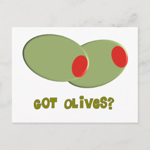 Oliven Design spendet "Got Oliven?" Postkarte