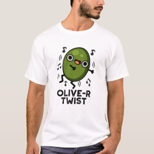 Oliven-Drehung Funny Obstblütenpuin T-Shirt