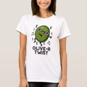 Oliven-Drehung Funny Obstblütenpuin T-Shirt (Vorderseite)