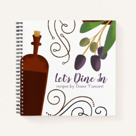 Oliven Essig personalisiertes Kochbuch Rezept Notizblock