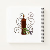 Oliven Essig personalisiertes Kochbuch Rezept Notizblock (Rückseite)