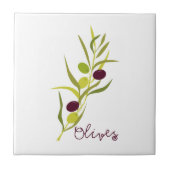 Oliven Fliese (Vorderseite)