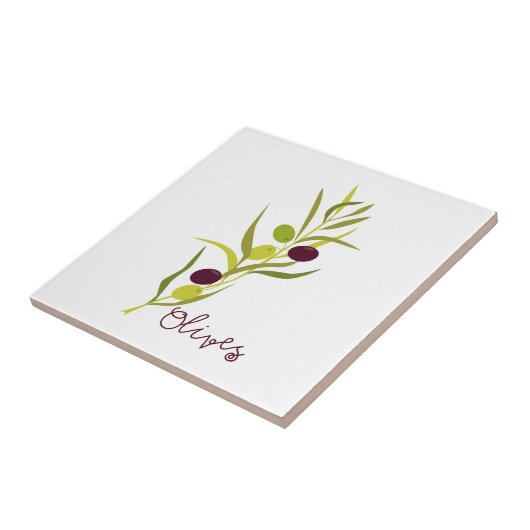 Oliven Fliese (Seite)