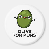 Oliven für Puns Funny Olive Obstpuppe Magnet (Vorne)