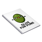 Oliven für Puns Funny Olive Obstpuppe Notizblock (Rechte Seite)