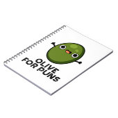 Oliven für Puns Funny Olive Obstpuppe Notizblock (Linke Seite)
