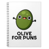 Oliven für Puns Funny Olive Obstpuppe Notizblock (Vorderseite)