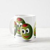 Oliven gefüllt mit Lächeln Kaffeetasse (Vorderseite Links)