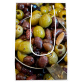 Oliven, gesäumt, schwarz und grün mittlere geschenktüte (Rückseite)