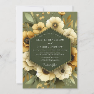 Oliven-Goldene-Hochzeit auf der Wiese Einladung
