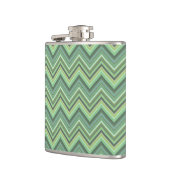 Oliven Green Zigzag Flachmann (Links)