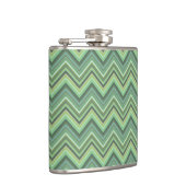 Oliven Green Zigzag Flachmann (Rechts)
