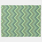 Oliven Green Zigzag Fleecedecke (Vorderseite (Horizontal))