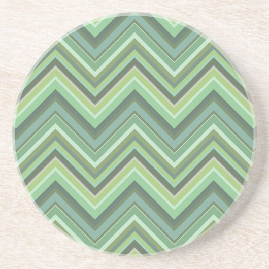 Oliven Green Zigzag Getränkeuntersetzer (Vorne)